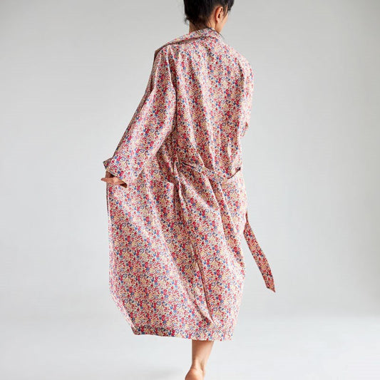 Cotton Printed Bathrobe Made With Liberty Fabric