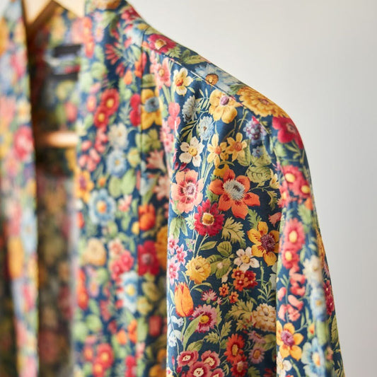 Cotton Printed Bathrobe Made With Liberty Fabric