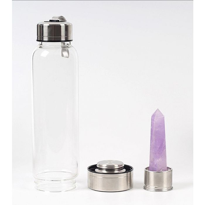 Crystal Bottle Amethyst 550ml