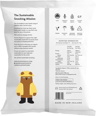 Serious Popcorn Organic Sea Salt Popcorn 10 x 12g