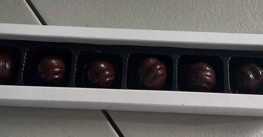 54% Cacao Belgian Dark Chocolate bonbon with Black Cherry Ganache