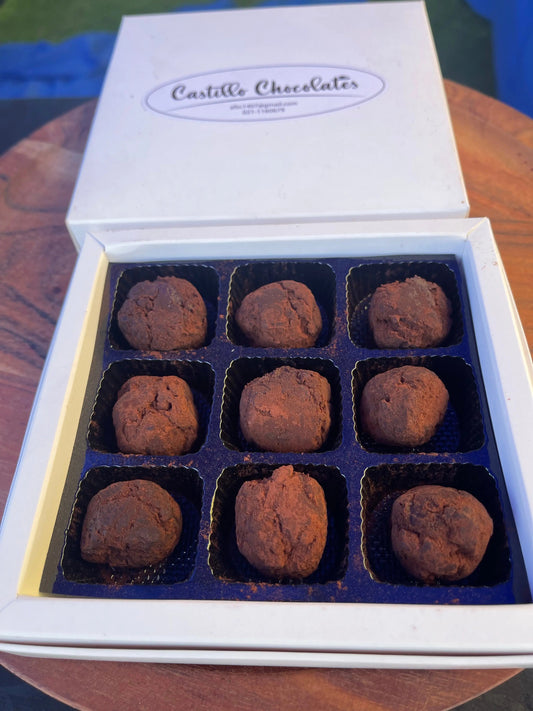 54% Cacao Belgian Dark Chocolate Truffles Covered in cacao