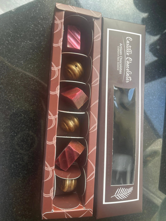 Belgian dark chocolate bonbons mixed whiskey and amaretto ganache