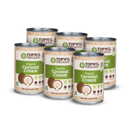 TOPWIL Organic Coconut Cream 400ml (6 Cans)