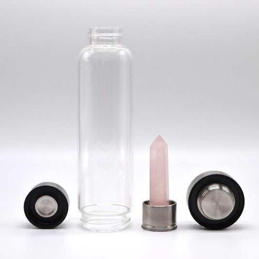 水晶瓶 玫瑰石英 550ml