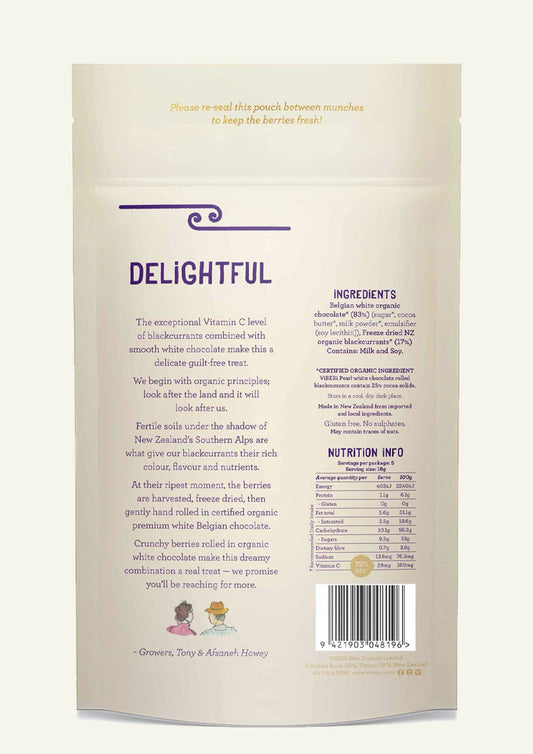 PEARL Organic Chocolate Rolled Blackcurrants 90g