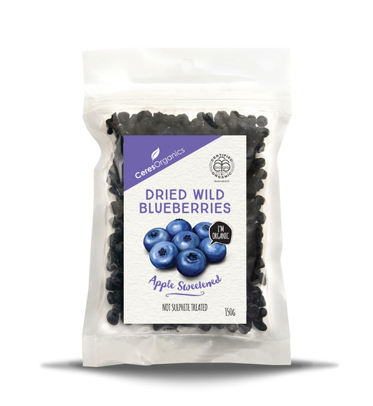 Organic Dried Wild Blueberries 150g