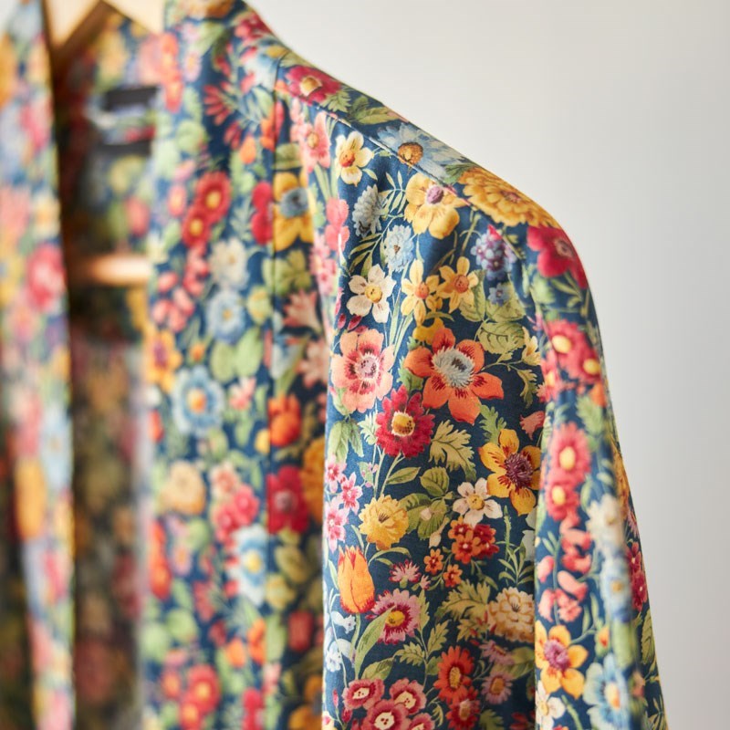 Cotton Printed Bathrobe Made With Liberty Fabric