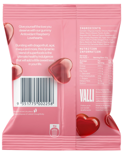 Gummies | Raspberry Antioxidant Lovehearts