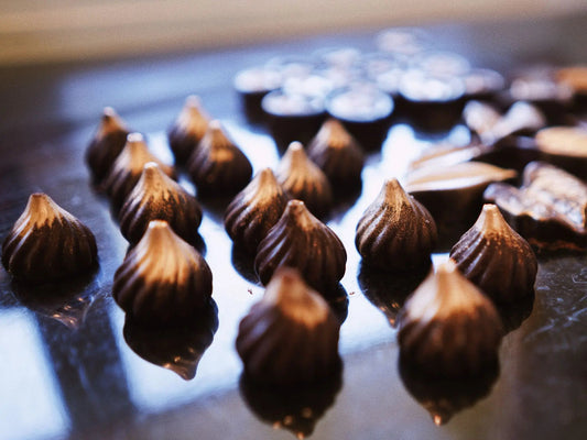 70% Cacao Belgian Dark Chocolate Flame Design