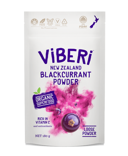Organic Blackcurrant Powder 180g (Loose Powder)