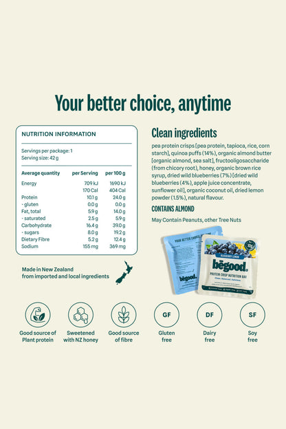 Protein Crisp Nutrition Bar | Blueberry Lemon