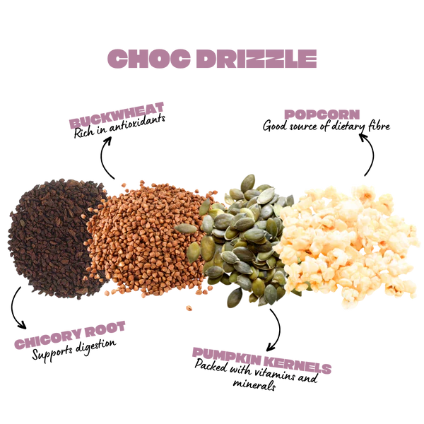 Wholegrain Popcorn Bars | Choc Drizzle