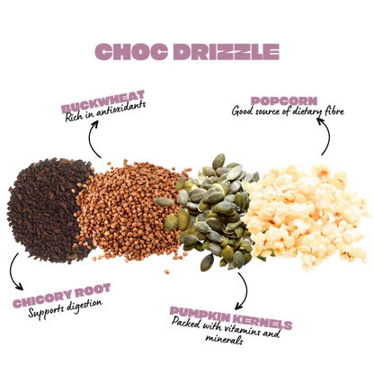 Wholegrain Popcorn Bars | Choc Drizzle