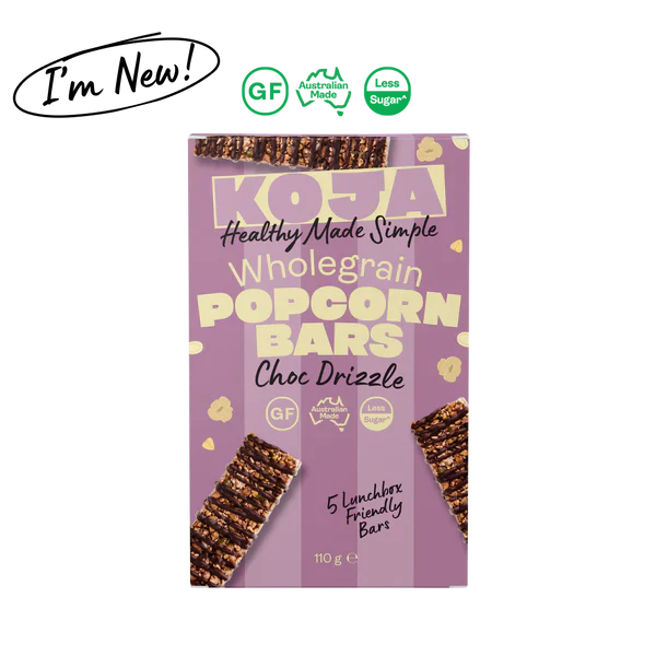 Wholegrain Popcorn Bars | Choc Drizzle