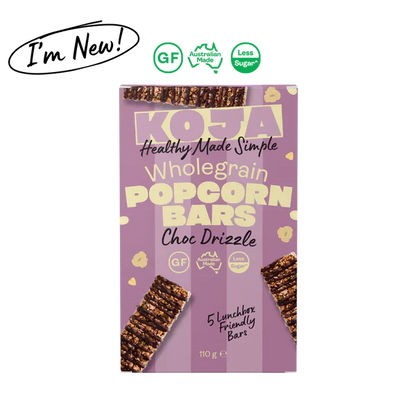 Wholegrain Popcorn Bars | Choc Drizzle