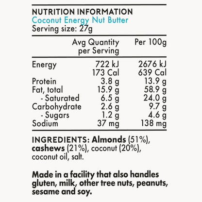 Energy Nut Butter | Coconut