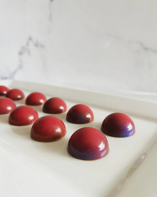 54% Cacao Belgian Dark Chocolate Bonbon with Raspberry Ganache