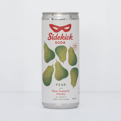 Sidekick Pear Soda 12-Pack NZ