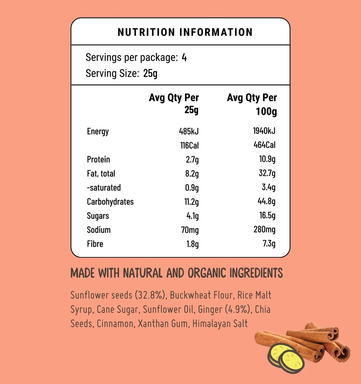 Seed Nibbles | Ginger & Spice