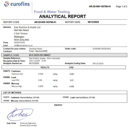 Pea Protein Powder - Chocolate 1kg