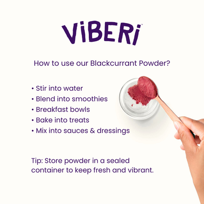 Organic Blackcurrant Powder 450g (Loose Powder)