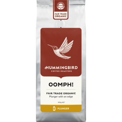 Hummingbird Oomph! Organic Fair Trade Plunger Coffee 500g