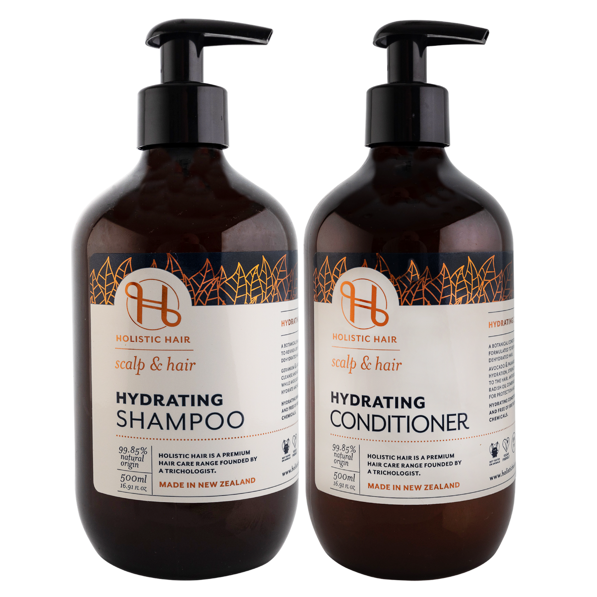 Hydrating Shampoo and Conditioner 500ml Set