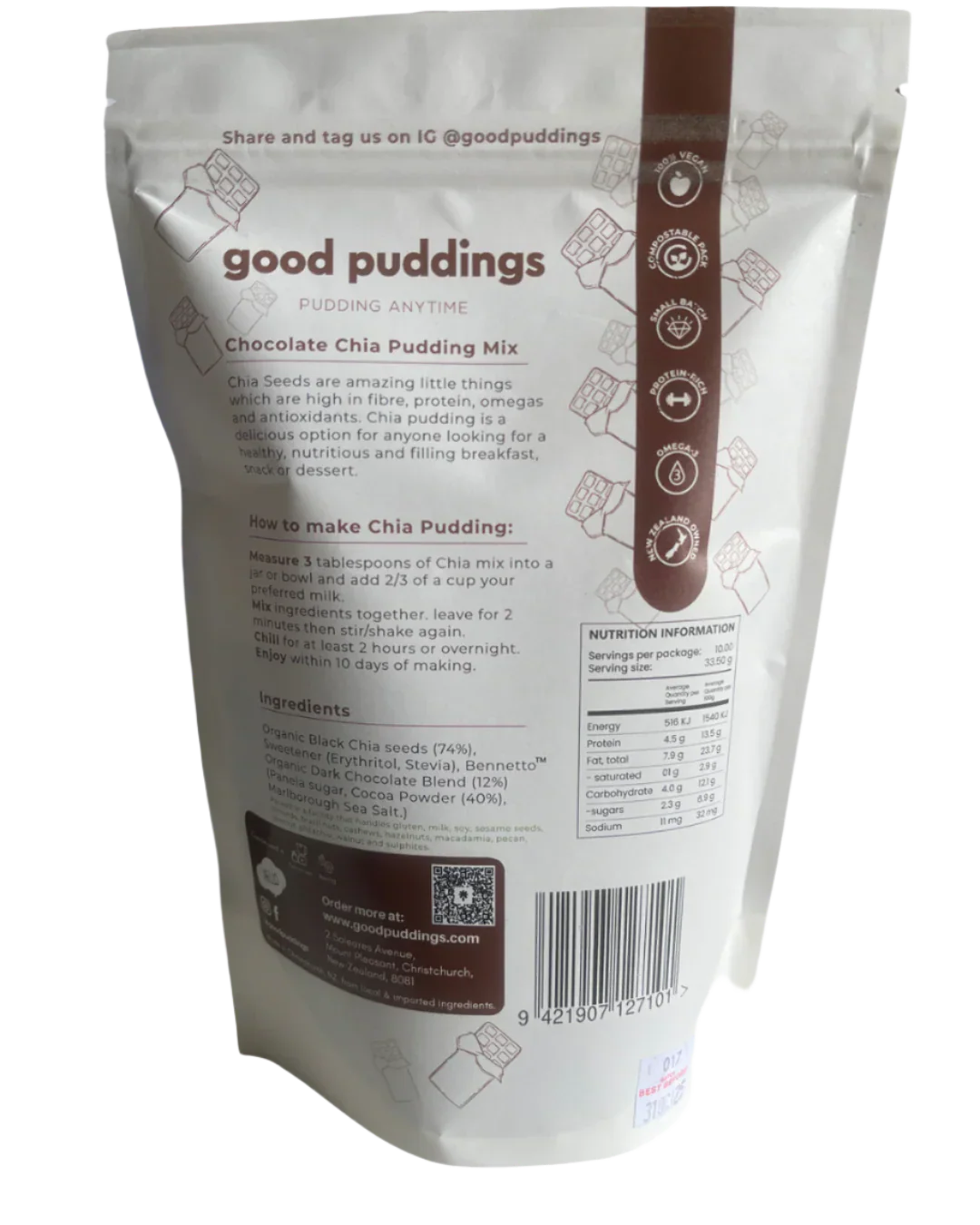 DIY Chia Pudding Mix | Chocolate