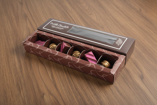 Belgian dark chocolate bonbons mixed whiskey and amaretto ganache