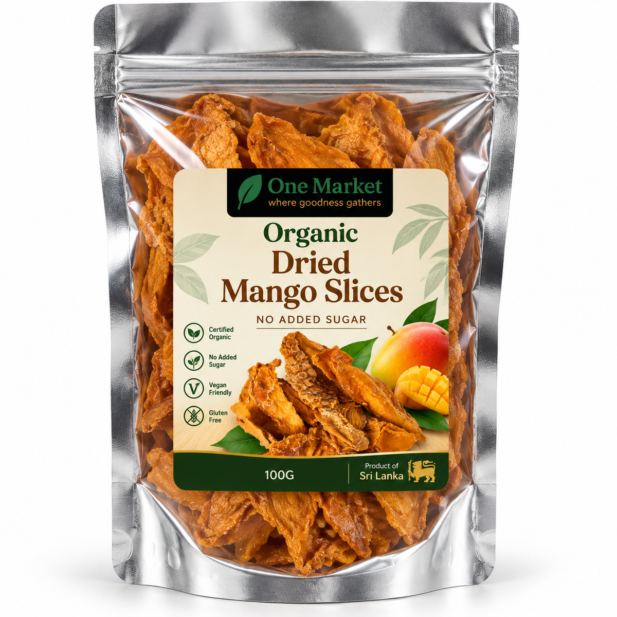 Organic Dried Mango Slices 100g