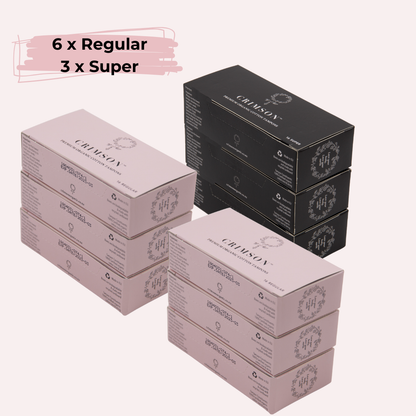 Medium Flow Organic Tampons - 6 Month Supply