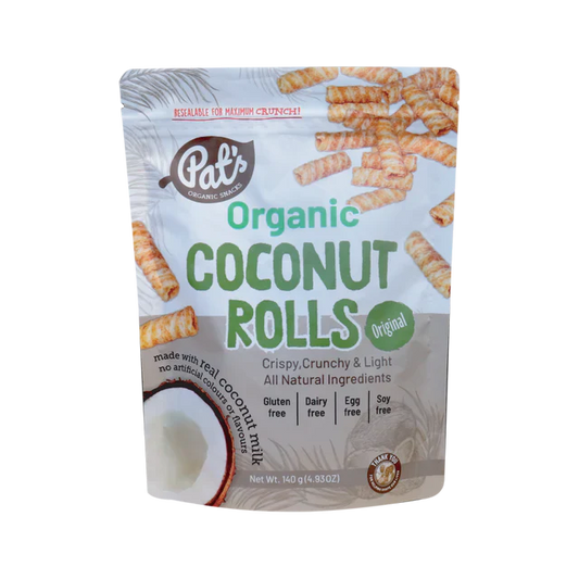 Pats Organic Coconut Rolls (Original) 140g