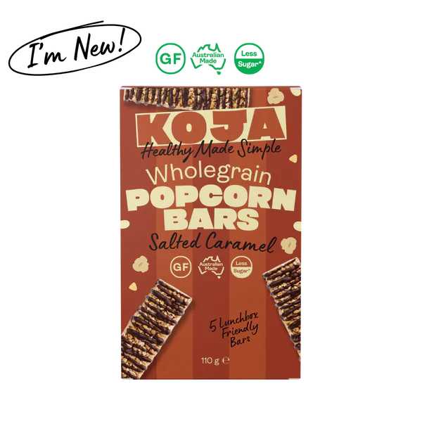 Wholegrain Popcorn Bars | Salted Caramel