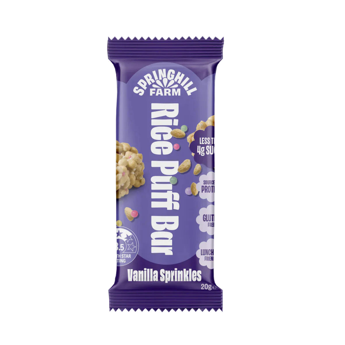 Rice Puff Bars | Vanilla Sprinkles