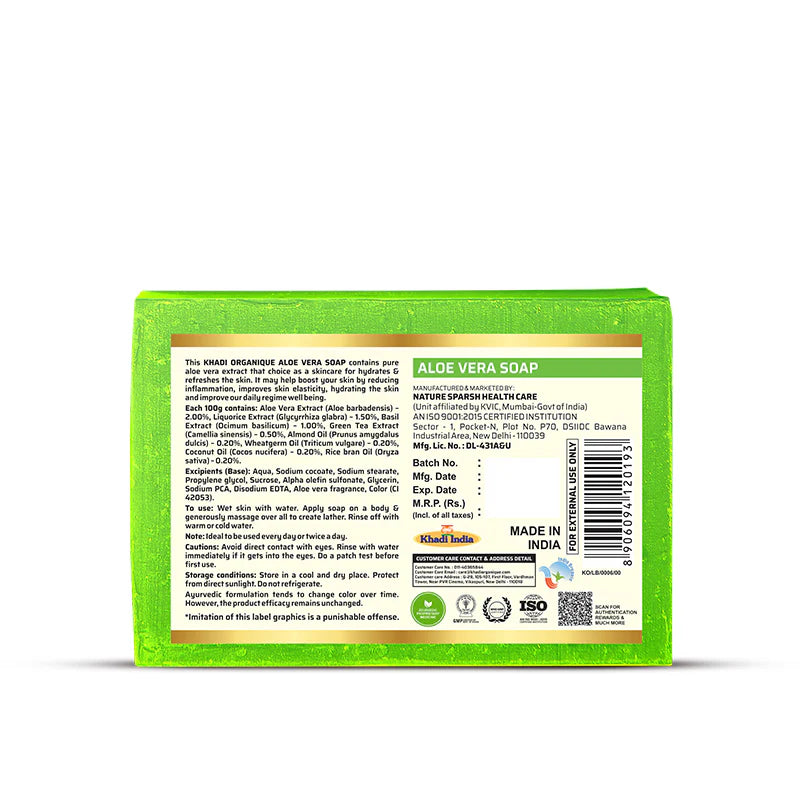 Khadi Organique Aloe Vera Soap