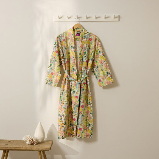 Cotton Printed Bathrobe Made With Liberty Fabric