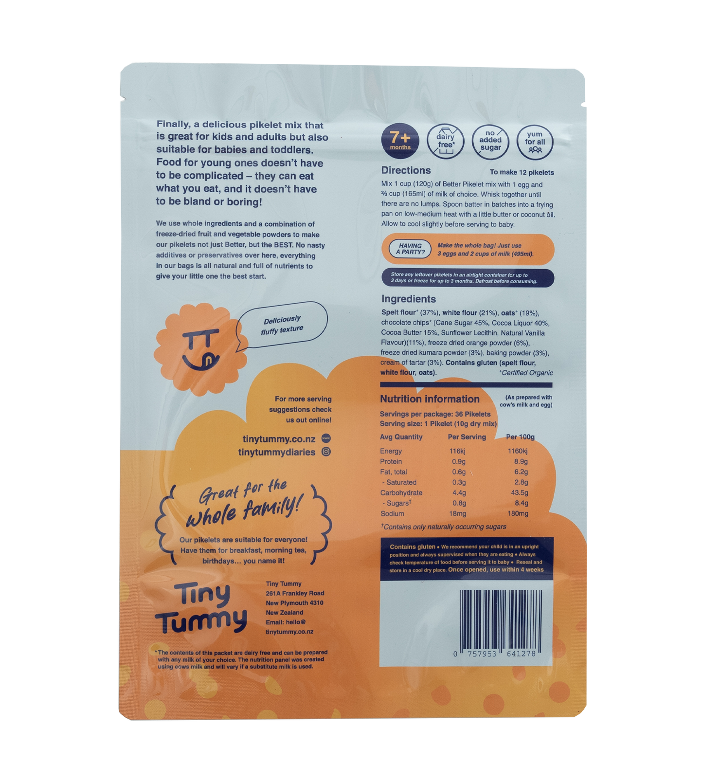 DIY Pikelets Mix | Orange Choc Chip