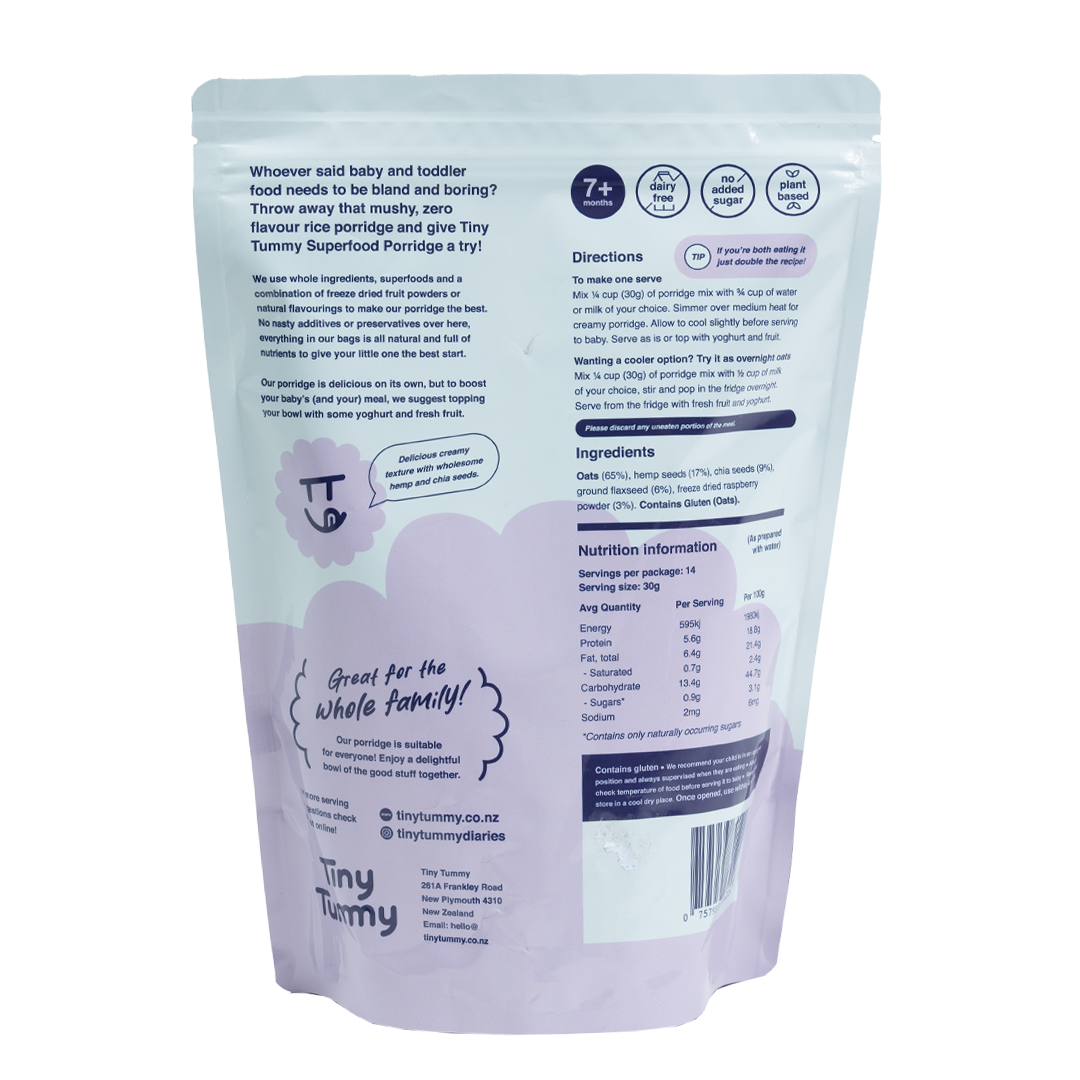 DIY Superfood Porridge Mix | Raspberry