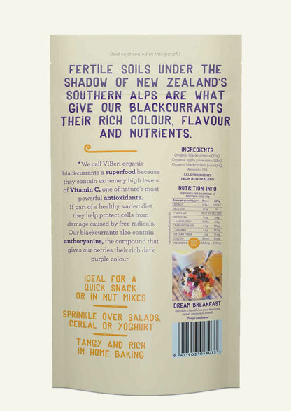 Soft Dried Organic Blackcurrants 100g